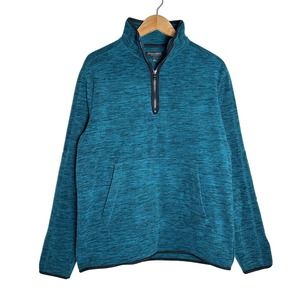 Banana Republic | Men | Deep Lagoon Artic Microfleece 1/4 Zip Sweatshirt | Large